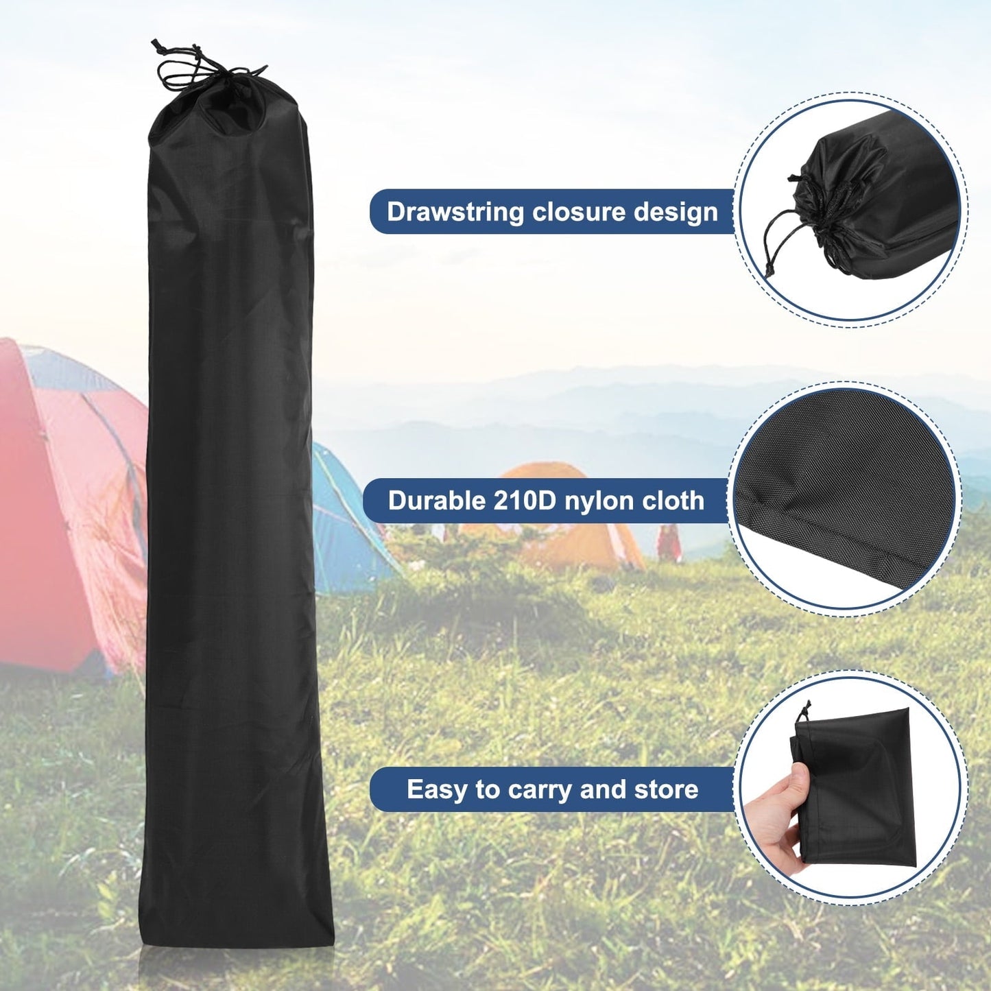 Camp Chair Replacement Bag 31" x 8" Nylon Carrying Bag Outdoors Folding Chair Cover Tripod Case Bag Black