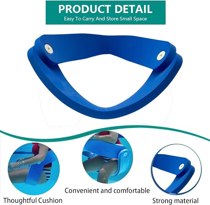 Civilizek Water Recliner, Grandfloats Float-N-Fold Water Chair, Civilized 3-in-1 Floating Chair One Float, Endless Relaxation, Waters Recliner Beach Chairs for Sitting in The Waters Swim Blue