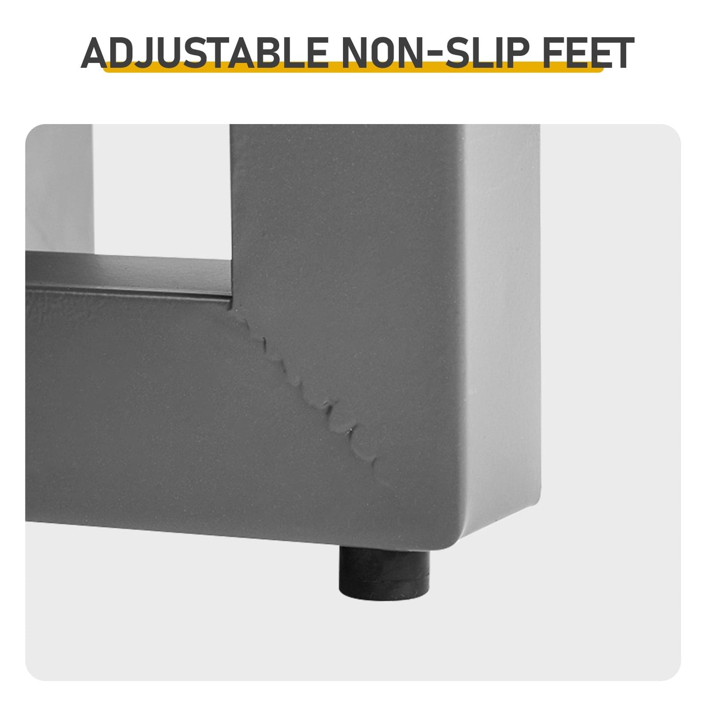 Buytoshop Outdoor Metal Round Side Table, Weather Resistant Patio End Table,Grey