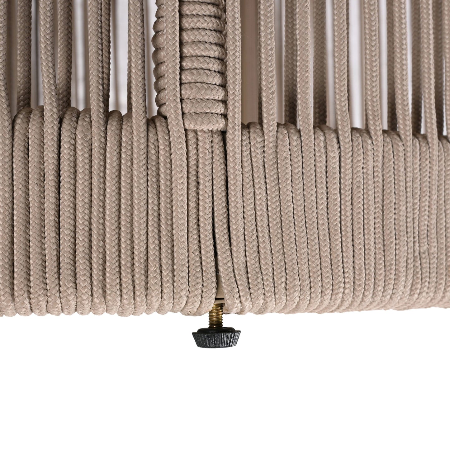 Christopher Knight Home Outdoor Chaise Lounge with Cushion & Side Table, Woven Rope Design, Beige