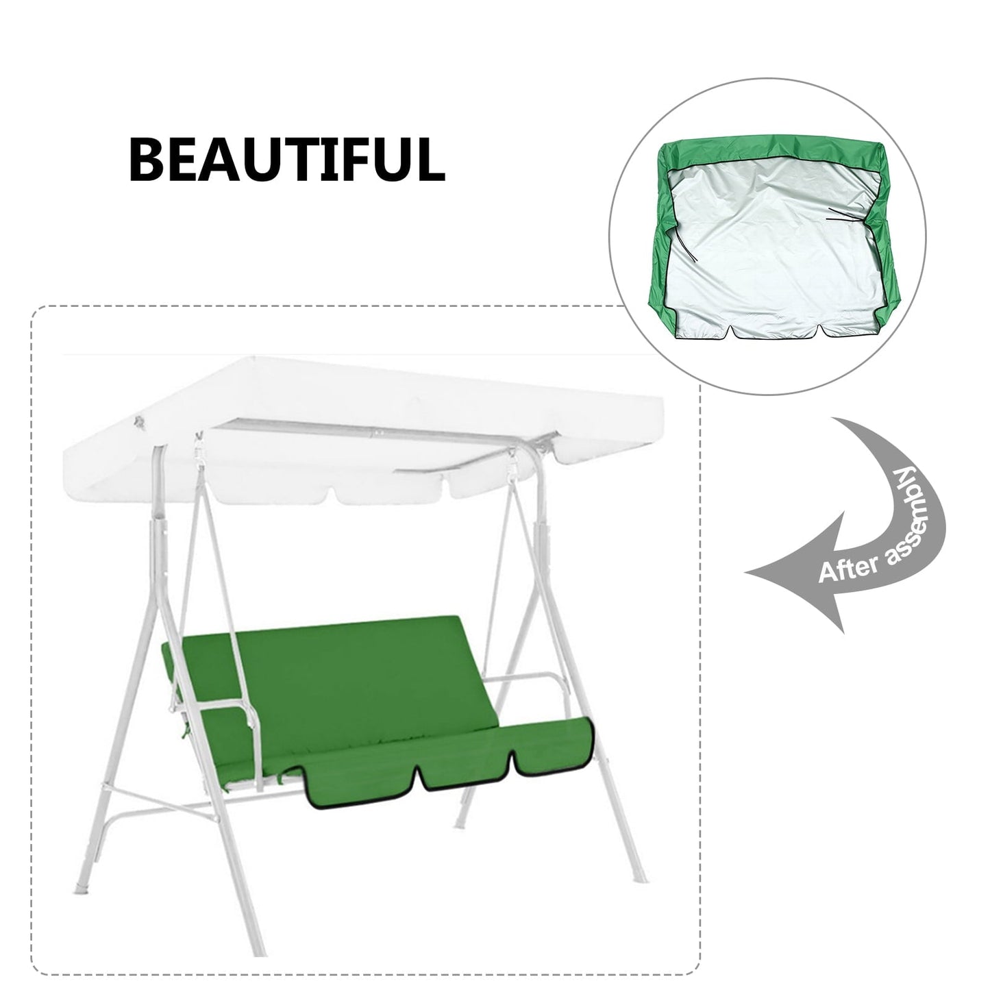 CATIEBYE 1 Swing Seat Coverings for Outdoor Use 58.95X19.65 Inch