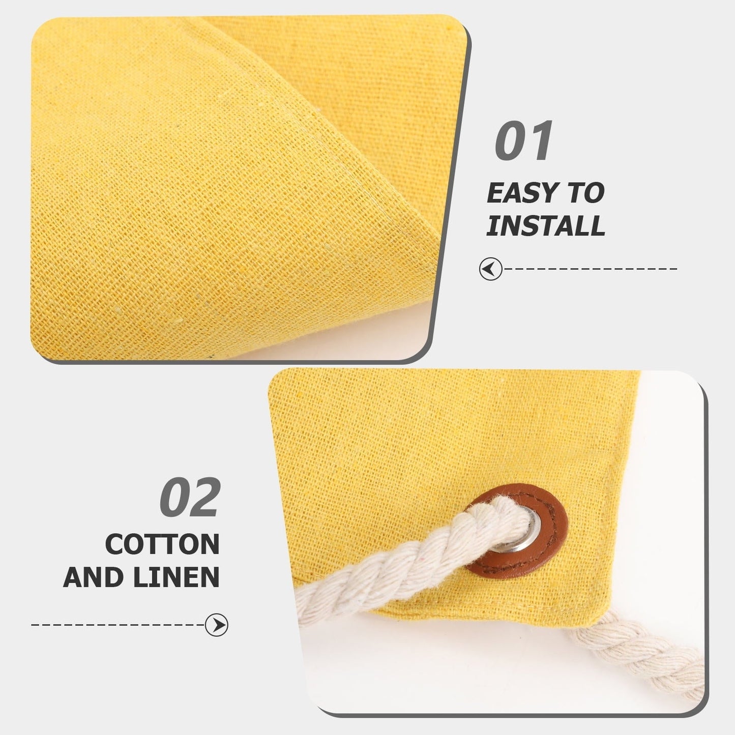 HONMEET 1 Set Swing Bed for Cats Yellow Cotton Linen for Indoor Use Comfortable Pet Resting