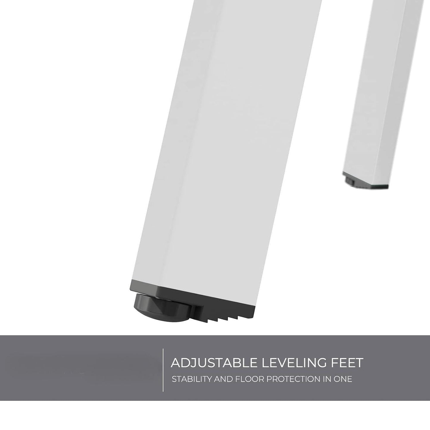 Compact Round Coffee Table - Modern 3-Leg Design with Black Rubber Feet, Perfect for Small Spaces - White