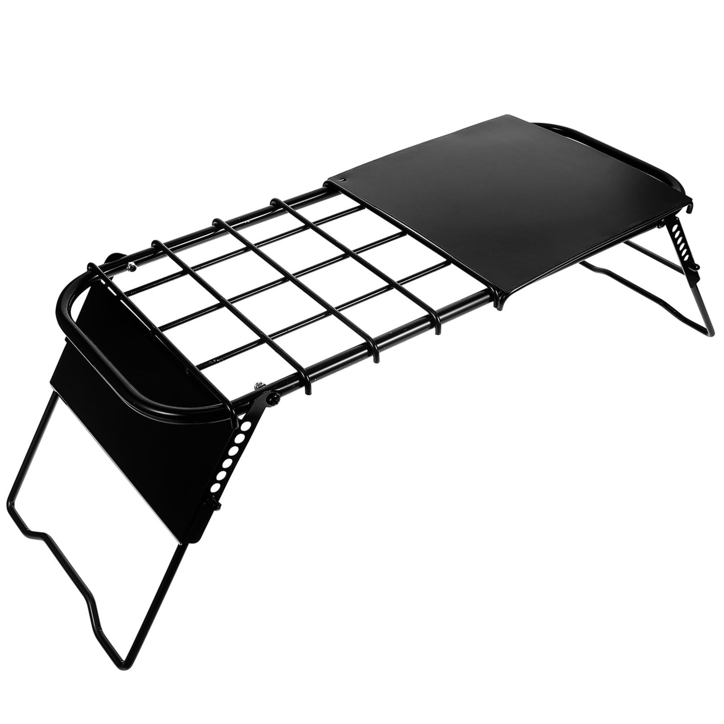 ifundom Folding Table Black Height Adjustable Lightweight Hiking 1Pack