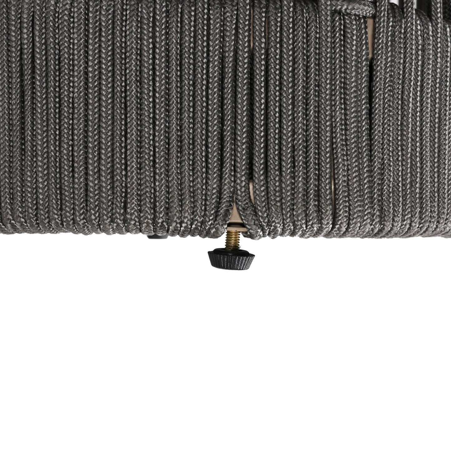 Christopher Knight Home 15" Round Side Table, Acacia Wood Top with Rope & Iron Base, Grey