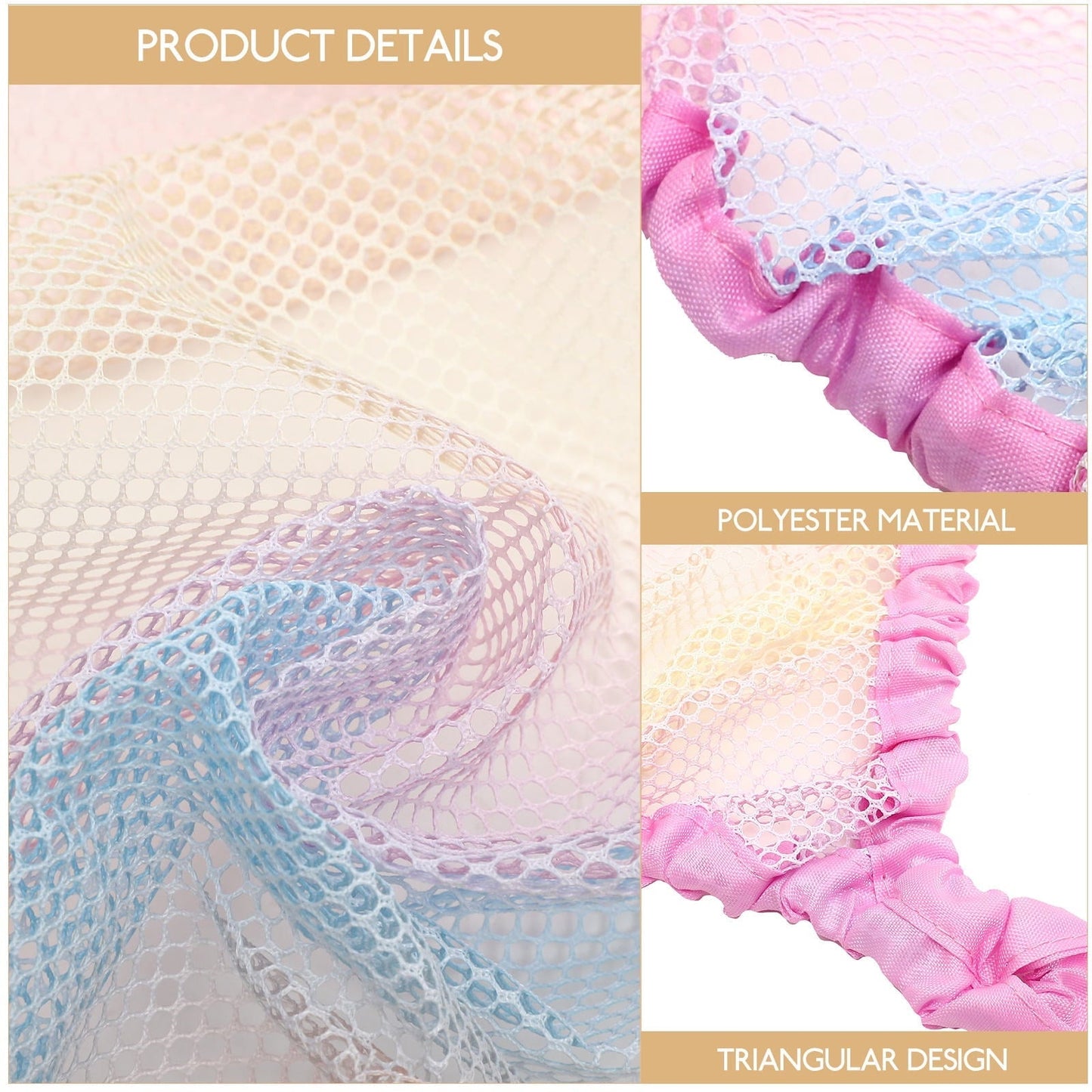 HONMEET Stuffed Animals Toy Storage Net Woven Mesh Hammock Multi-Colored Polyester 1Pack