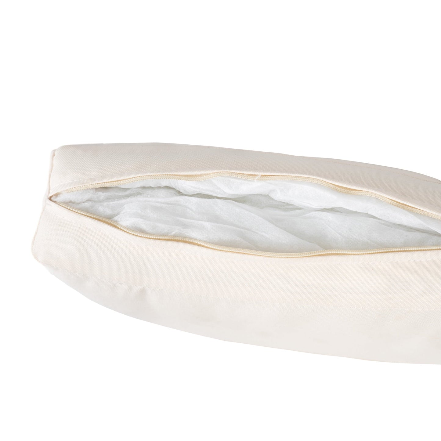 Christopher Knight Home Outdoor Wicker Lounge Chair, Patio Solid Wood Armchair with Cushion, Beige