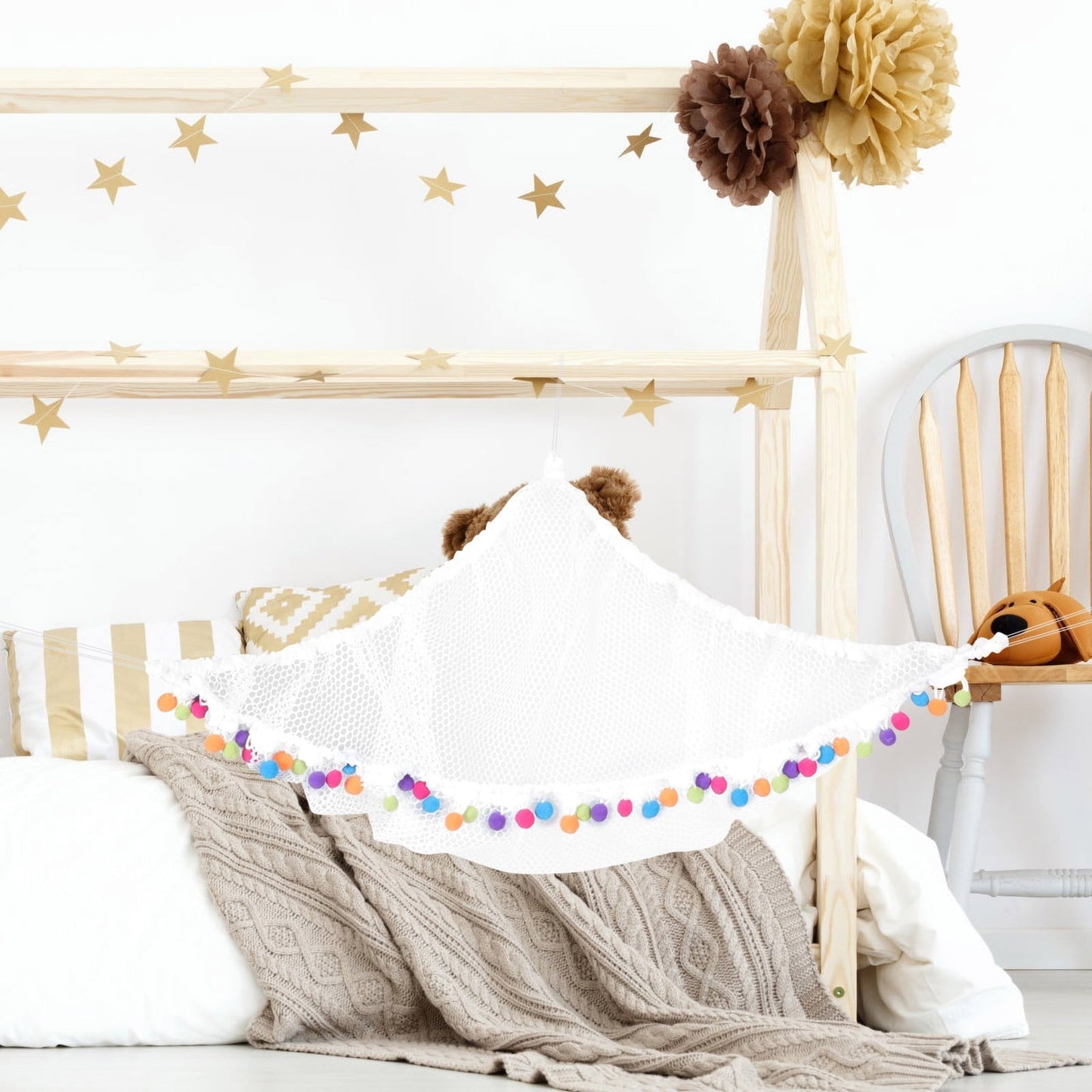 HOOWIFFY Toy Hammock 1 Set for Child Toy Organizer in Boys and Girls Room