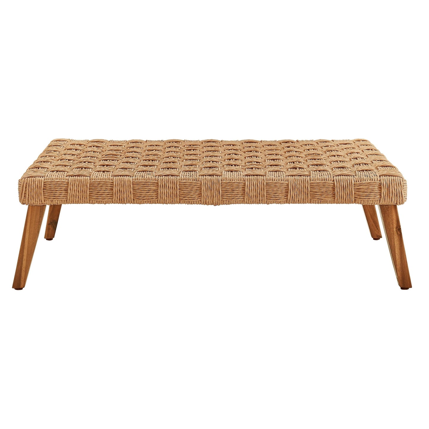 Coffee Side Table, Natural Brown, Wicker Rattan, Outdoor Patio Balcony Cafe Bistro Garden Hospitality Restaurant, Modern Contemporary, HB37236