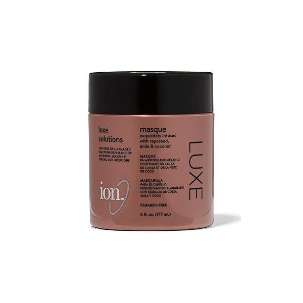 ion Luxe Hair Mask, Luxury Ingredients, Hydrating, Dry Damaged Hair, Color Safe, ParabenFree
