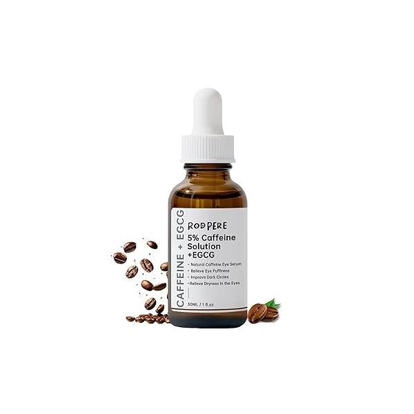 Caffeine Eye Serum With EGCG For Dark Circles and Puffiness, 30ML Anti Aging 5% Solution Puffy Eyes, Fine Lines, Moisturizing Under Serum.