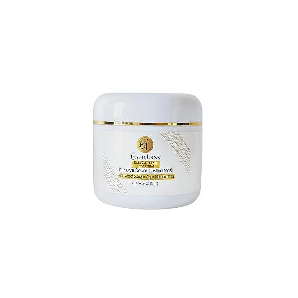 Intensive Repairs Lasting Hair Mask: Deep Conditioner for Dry, Damaged & Curly with Argan and Macadamia Oil, 8.45 Fl OZ