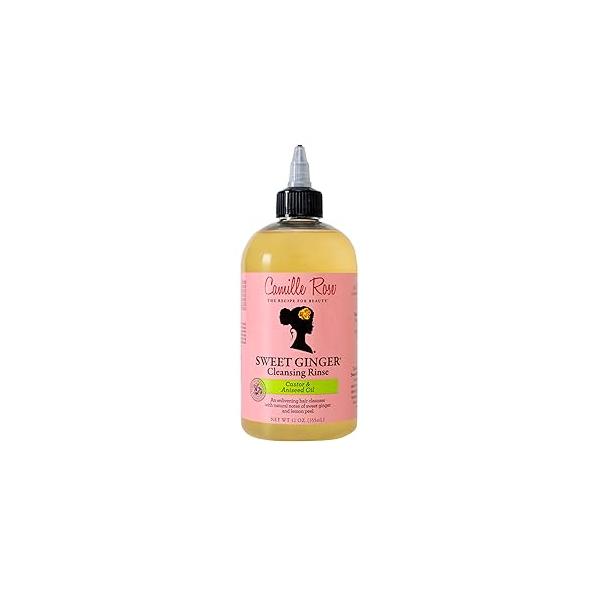 Camille Rose Sweet Ginger Rinse, Hair and Scalp Cleanser with Root Aniseed Oil, to Clarify Moisturize, for all Types, 12 oz