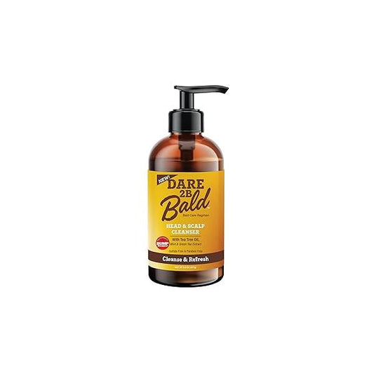 high time Dare 2B Bald Head & Scalp Cleanser | Moisturizer for Men Care Regimen with Tea Tree Oil, Mint Green Extract - 8 FL OZ