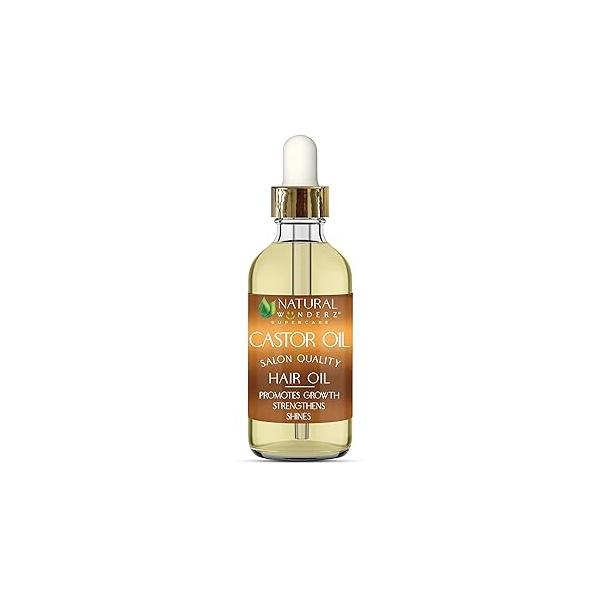Castor Hair Oil, Supports Growth, Thickening Serum and Moisturizing Scalp Treatment for Dry Damaged Hair, Sulfate Free Vegan Friendly, 4 Fl Oz