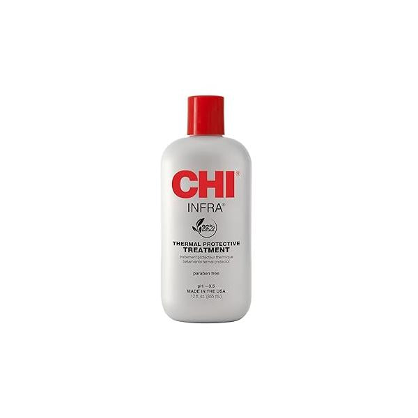 CHI Infra Thermal Protective Treatment, Hair Serum For Protecting Color & Adding Superior Shine Softness, Hydrating Formula, Sulfate-free, 12 Oz
