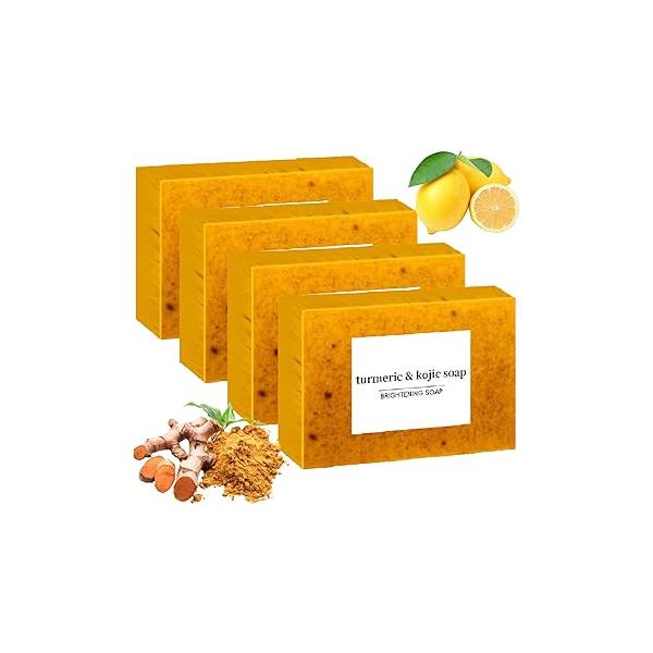Lemon Turmeric Kojic Soap Fragrance, Honey Glow for Face and Body (4)