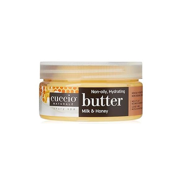 Cuccio Naturale Butter Blends - Ultra-Moisturizing, Renewing, Smoothing Scented Body Cream Deep Hydration For Dry Skin Repair Made With Natural Ingredients Milk & Honey 8 Oz