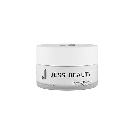 JESS BEAUTY | Coffee Break Eye Cream with 1% Caffeine, Squalane and Panthenol I Beauty Self Care - Korean Contour 0.5 fl. oz