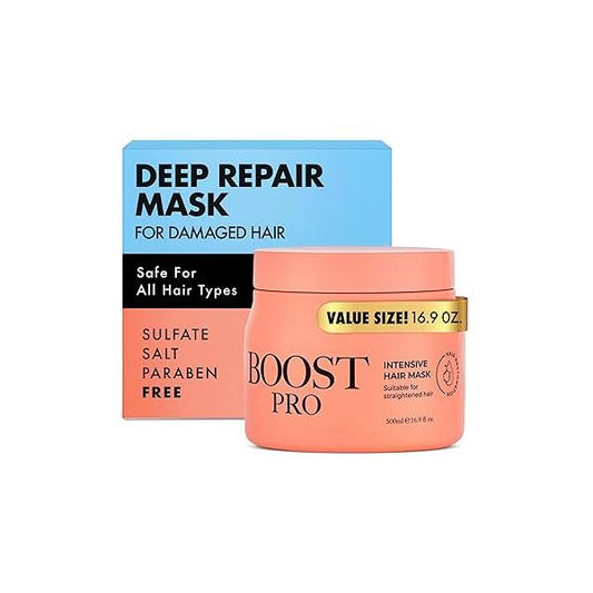Intensive Deep Conditioning Hair Mask - Hydrating Treatment for Dry, Damaged & Colored Hair- Sulfate Salt-Free, w/Shea, Mango Butter Argan Oil, Frizz Control Strengthening, 16.9 fl oz