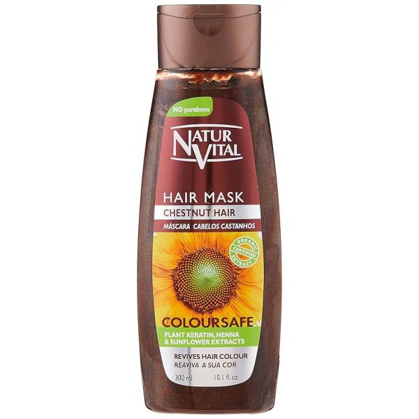 Colouring Hair Mask - Repairs and Colours 300 Ml/Natural & Organic. (Chestnut Hair)
