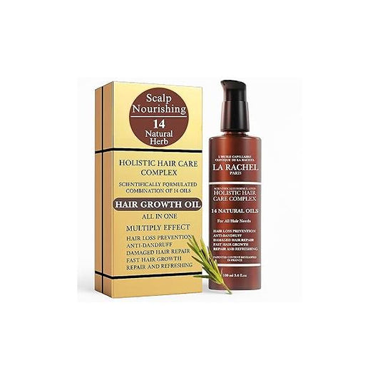 LA RACHEL 14-in-1 Hair Care Oil for Growth & Strength | Scalp Follicle Nourishing Restores Shine Repairs Damaged Healthier, Stronger Locks Paris 3.4 Fl oz