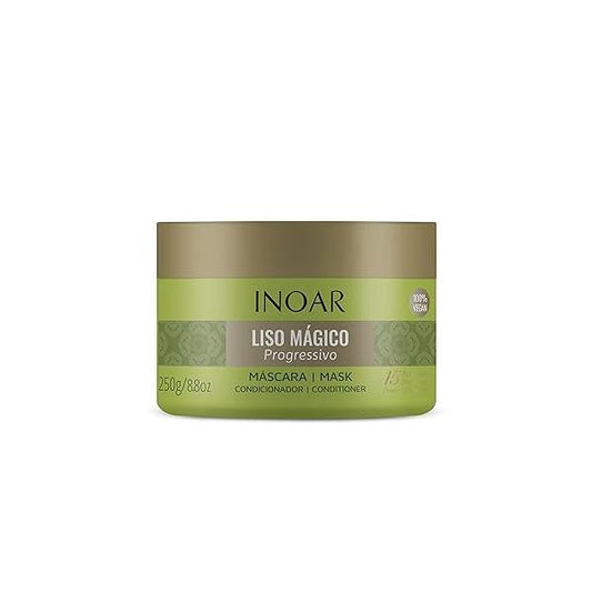 Inoar Liso Mágico Hair Mask with Jasmine Extract for Frizz Control & Deep Hydration, 6.7 oz