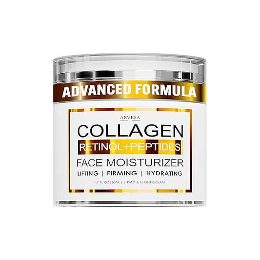 Collagen Cream - Anti Aging Face Moisturizer Wrinkle for Women and Men with Retinol, Peptides Hyaluronic Acid Day Night Best Facial Neck & Décolleté