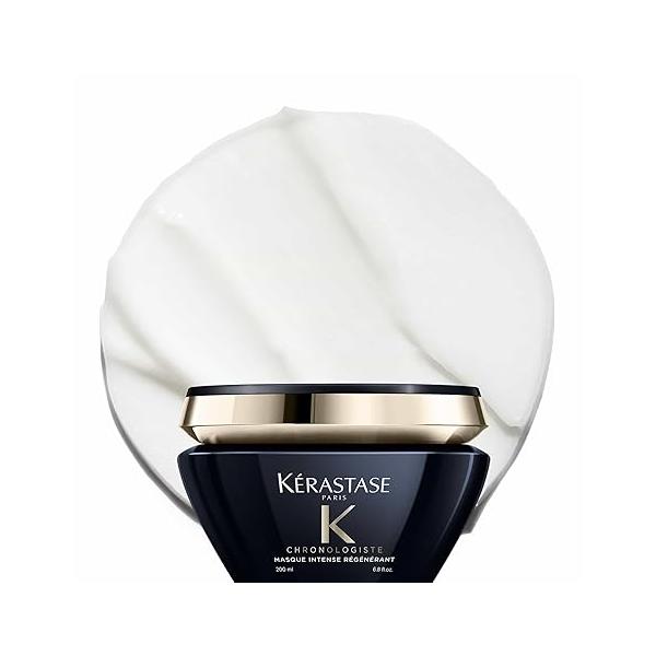 Kerastase Chronologiste Hair Mask | Moisturizes & Scalp For Soft, Shiny Anti Frizz Deep Conditioning With Hyaluronic Acid Dry, Damaged Intense Régénérant 6.8 Fl Oz