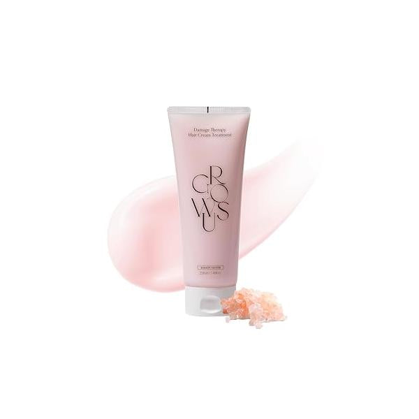 Damage Therapy Protein Hair Treatment 7.43 fl oz | Repair & Hydrate for Dry, Brittle Creamy Deep Conditioner with Bulgarian Rose Scent Paraben Sulfate Free K-Beauty