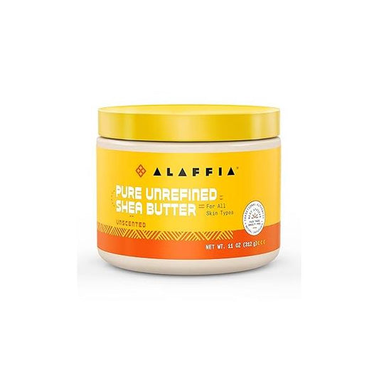 Alaffia, Pure Unrefined Shea Butter, Unscented, 11 oz