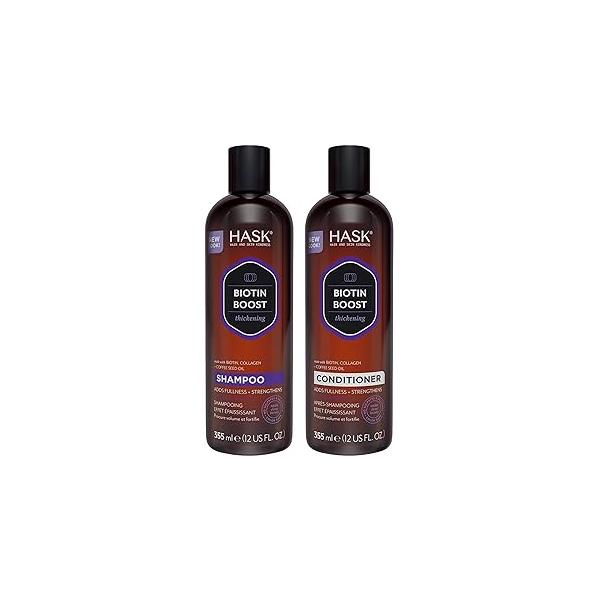 HASK BIOTIN BOOST Shampoo and Conditioner Set Thickening for all hair types, color safe, gluten-free, sulfate-free, paraben-free - 1