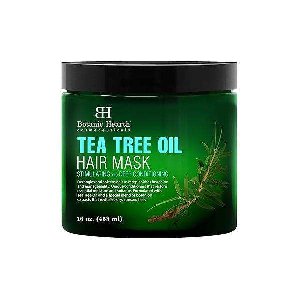 Botanic Hearth Tea Tree Hair Mask & Deep Conditioner, Moisturizes Protects Scalp | with Soy Protein, Vitamin E, Collagen, Keratin Coconut Oil 16 oz (Packaging May Vary)