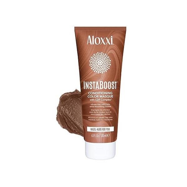 ALOXXI InstaBoost DARK BROWN Color Depositing Conditioner Mask, Instant Temporary Hair Dye, Masque for Deep Conditioning (Cool Cocoa Beans) 6.8 Fl Oz