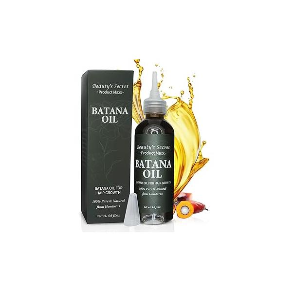 Batana Oil for Hair Growth - 100% Pure, Cold Pressed, Organic, Dr. Sebi Recommended - Prevents Loss, Promotes Thickness, Unrefined, Fragrance-Free Serum