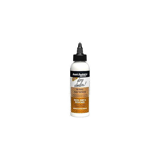 Aunt Jackie's Braid + Twist Collection Dry Clean! No Rinse Scalp Refresh - Detox and Moisturize with Witch Hazel, Scalposine, Biotin, Honey 6 fl oz