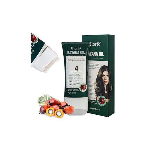 Batana Oil for Hair Growth - 100% Pure Organic & Raw Promotes Thicker, Stronger Hair, Helps Prevent Loss Natural Men Women 10.58 oz