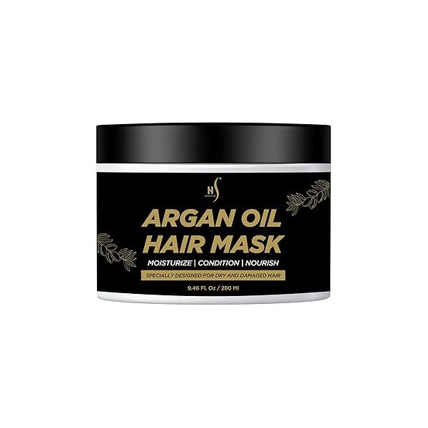Herstyler Argan Oil Hair Mask - For Dry Damaged and Growth Deep Conditioning Har Curly for Limp Dull Anti-Frizz