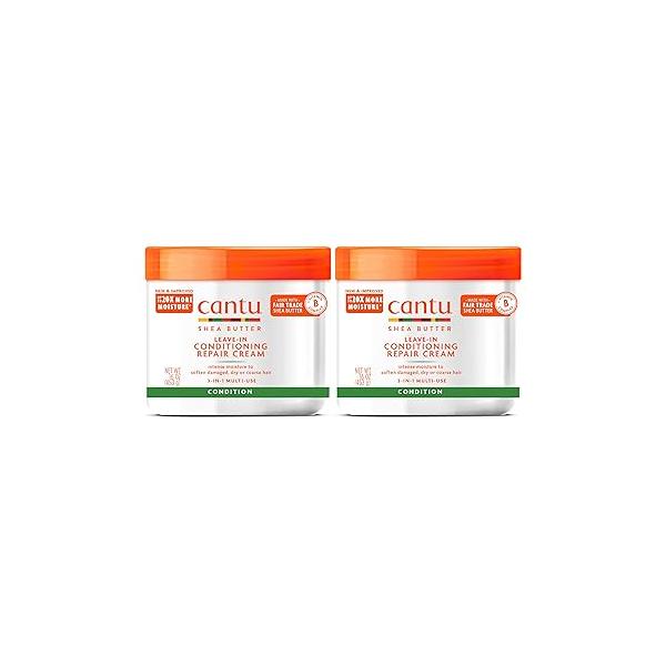 Cantu Leave-In Conditioning Repair Cream with Shea Butter, 16 oz (Pack of 2)