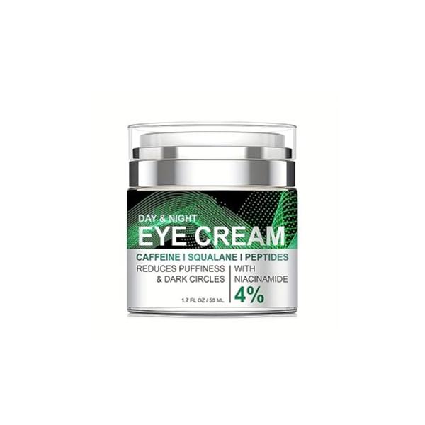 Caffeine Eye Cream for Puffiness and Bags Under Eyes Daily Anti-Wrinkle Collagen Day Night Peptide Reduce The Look Of Aging Line Smoothing Skin Care 1.7 FL OZ,1 Pack