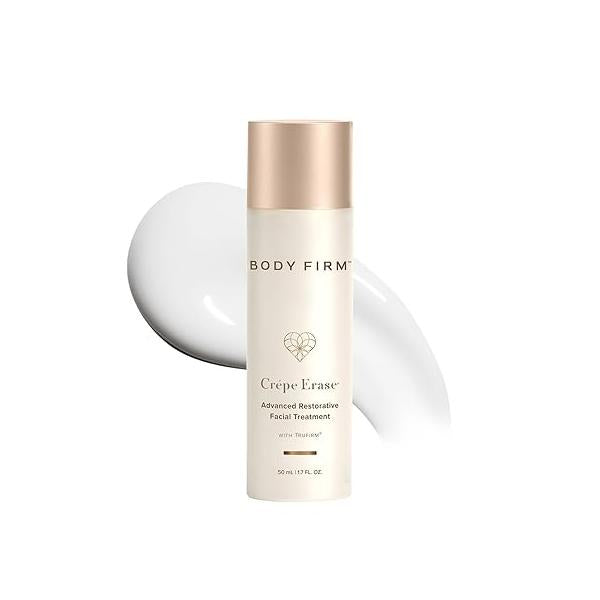 BODY FIRM Crepe Erase Advanced Restorative Facial Treatment, Anti-Aging Skin Care, Face Moisturizer, Firming and Moisturizing Neck Cream, Supports Wrinkles, Original Citrus, 1.7 fl oz