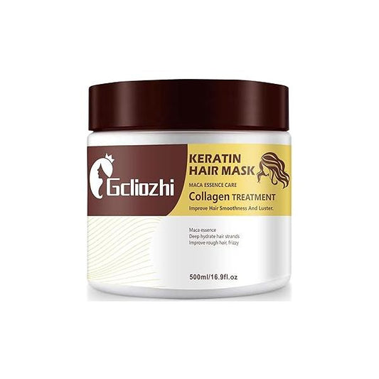 Collagen Hair treatment for Damaged - 500ml Mask Keratin Protein & Coconut Oil Deep Repair Conditioning Argan Treatment Curly or Straight Thin Fine (500ml)