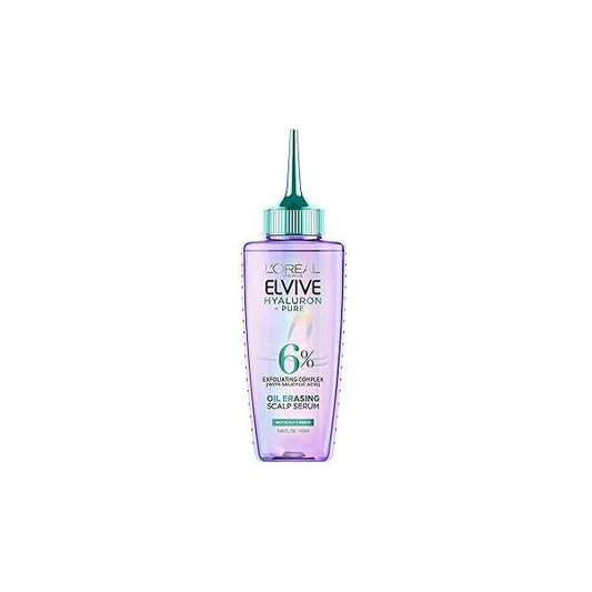L'Oreal Paris Elvive Hyaluron + Pure Oil Erasing Scalp Serum with Salicylic Acid For Oily Hair, 3.45 Fl Oz