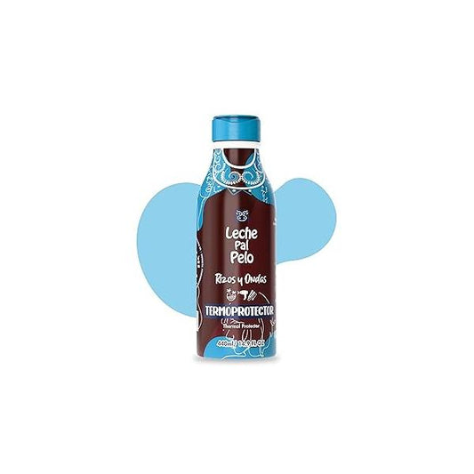 Leche Pal Pelo Thermal Hair Protector for Curly & Wavy with Aloe Vera, Coconut Milk, Provitamin B - Leave-in Treatment - Hydration Frizz Control 14.9 Oz