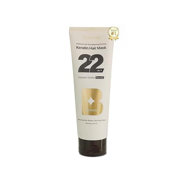 K-Salon 22-in-1 Keratin Hair Mask | Intensive Strengthening for Damaged & Growth with 22 Key Ingredients Deep Conditioning Repair (8.2 fl oz)