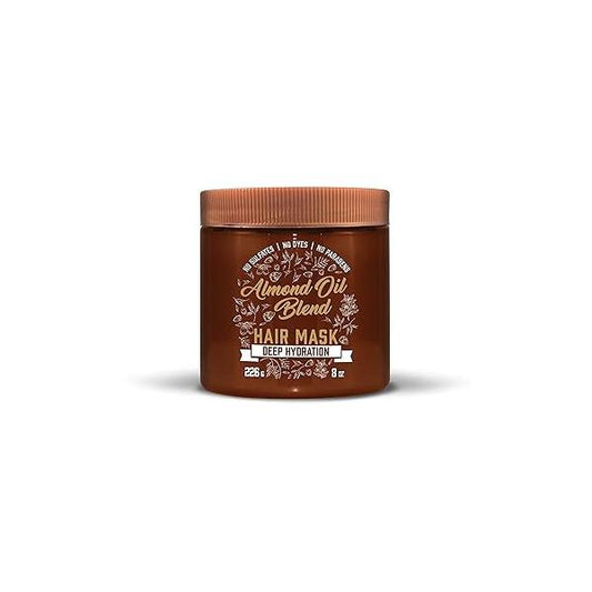 Aveeno Intense Hydration Almond Oil Blend Hydrating Hair Mask Treatment with Avocado and Oat to Repair Dry Damaged Hair, Safe for Color-Treated Sulfate, Paraben Dye-Free, 8 Fl Oz