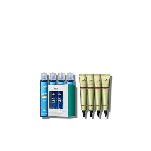 LA'DOR Perfect Hair Fill Up Intensive Keratin Treatment & Snail Sleeping Overnight Leave-In Mask Ampoule Set for Care - Korean Haircare
