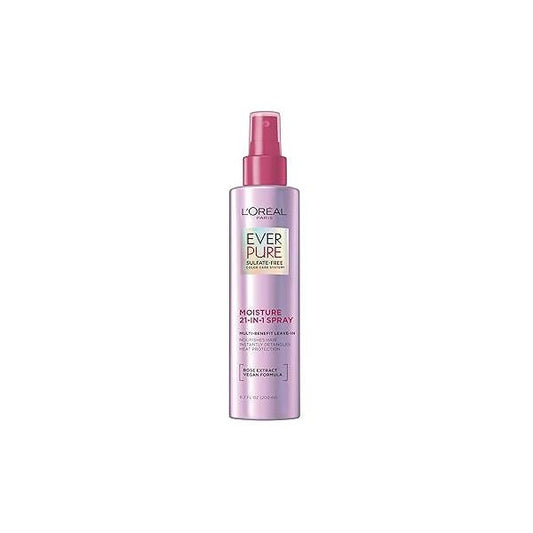 L'Oreal Paris Sulfate Free Moisture 21-in-1 Leave-In Conditioner for Dry Hair, EverPure, 6.7 fl oz