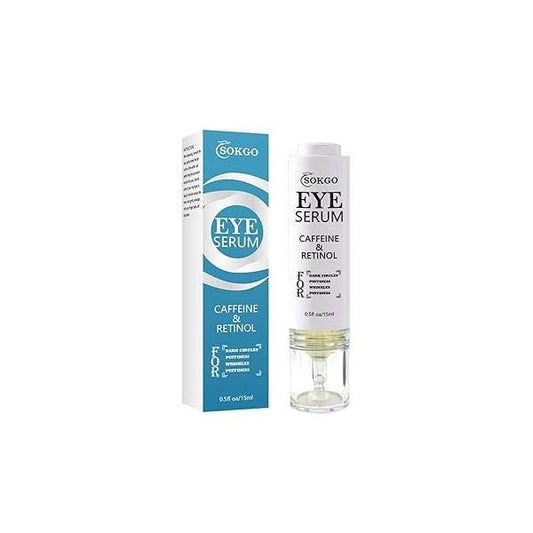 Caffeine Eye Serum, Retinol Firming Serum for Dark Circles and Puffiness, Anti Aging with Hyaluronic Vitamin E, Smooth Fine Lines Hydrate Area