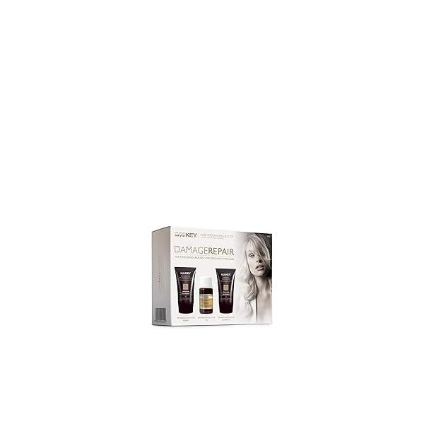 Damage Repair Treatment Kit - Shea Butter Mask, Shampoo, Oil - For Dry, Frizzy & Weakened Hair with Pure African Travel Size Mini